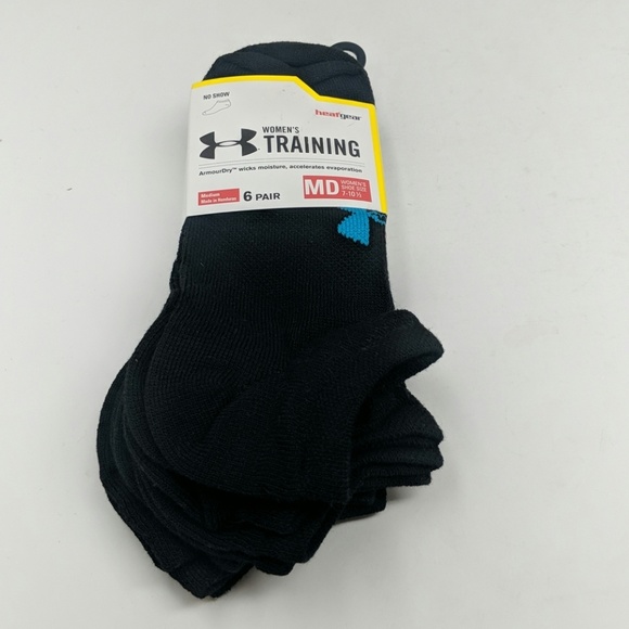 Under Armour Black No Show Socks 1-D - Picture 1 of 3